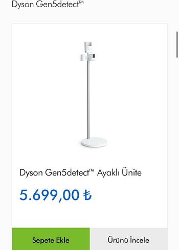 Dyson Gen5detect Ayaklı Ünitesi - Beyaz Gri