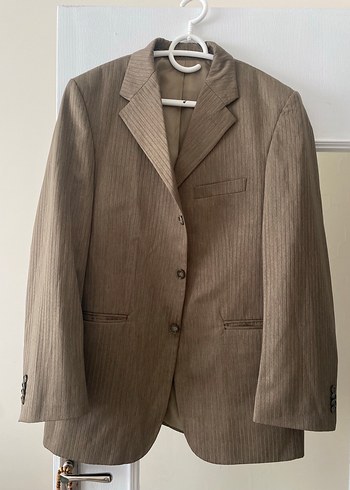 Bej Erkek Düğmeli Blazer Ceket