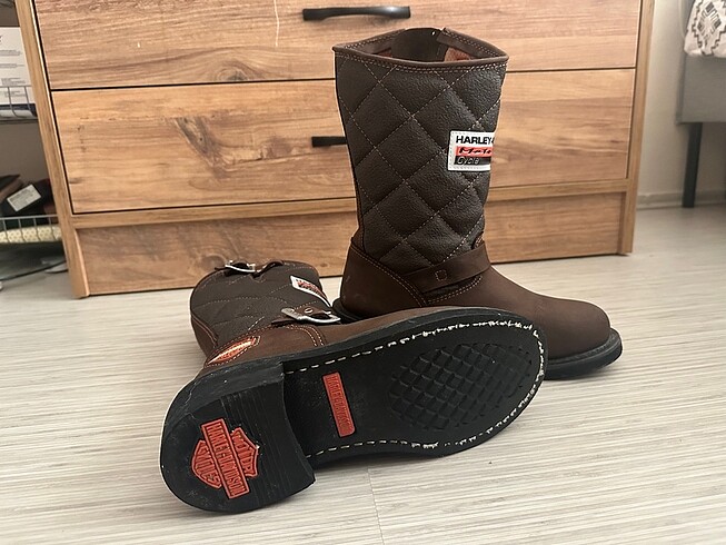 38 Beden kahverengi Renk HARLEY DAVIDSON KAHVE BOT