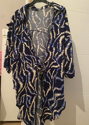 38 Beden Uzun Kollu Bohem Bağcıklı Uzun Kimono