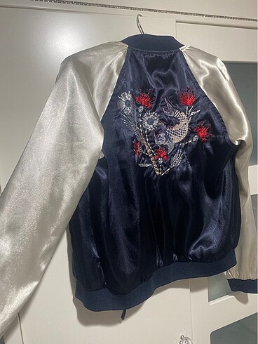 Oxxo saten bomber ceket