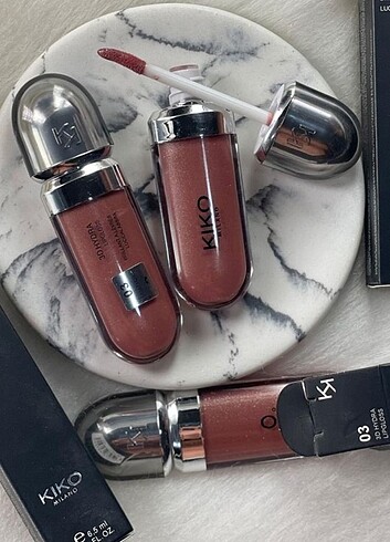 KİKO LİPGLOSS 17,3 ve 20 vardır 