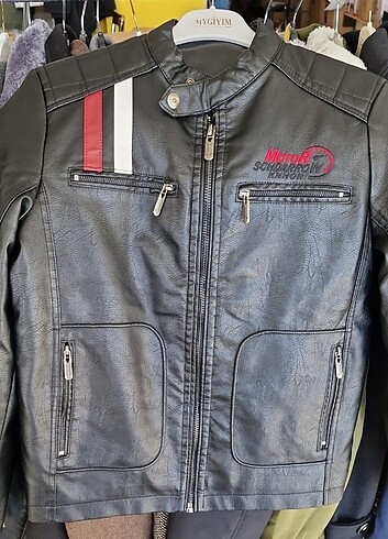 Motorcu deri mont - Görsel 4