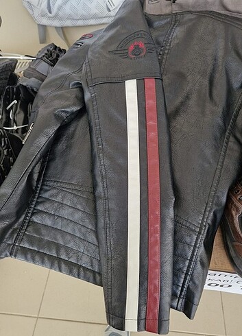Motorcu deri mont - Görsel 5