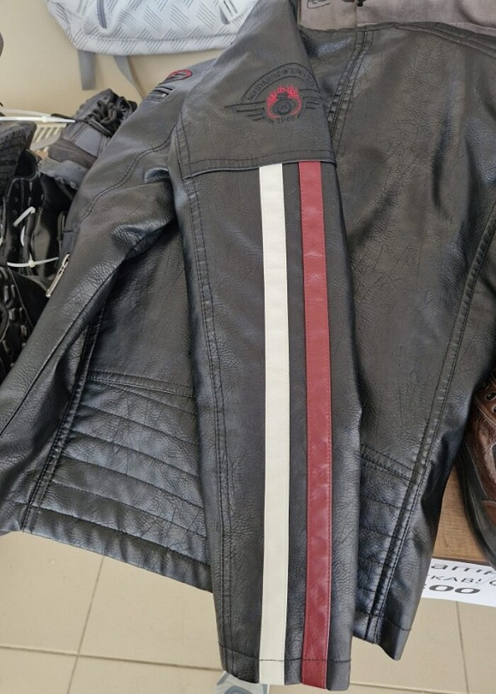 Motorcu deri mont - Görsel 5