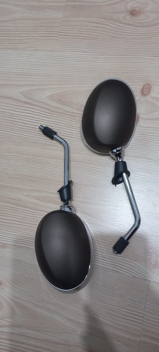 Siyah Gri Oval Motosiklet Aynası Yurt dışı sıfır ürün - Görsel 2