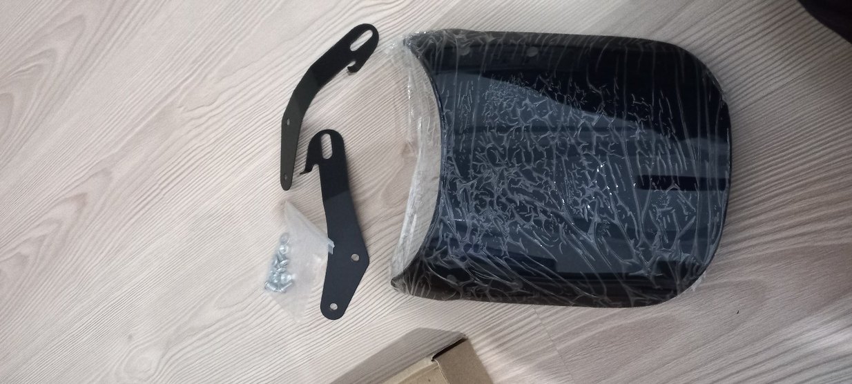 Yurt dışı sıfır motosiklet ön cam siyah - Görsel 2