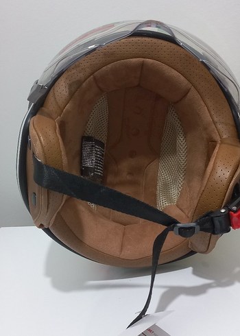 Yurt dışı sıfır sertifikalı retro kask - Görsel 6