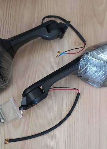 Yurt dışı sıfır Motosiklet Yan Aynası LED Işıklı - Görsel 4