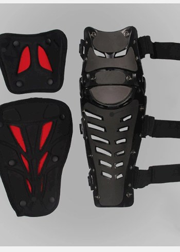 Yurt dışı sıfır Kırmızı Desenli Tokalı Motosiklet Dizliği - Görsel 2