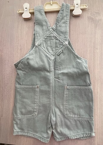 Gri Kot Erkek Çocuk Askılı Şort - Görsel 2