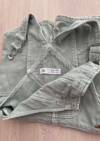 Gri Kot Erkek Çocuk Askılı Şort - Görsel 5