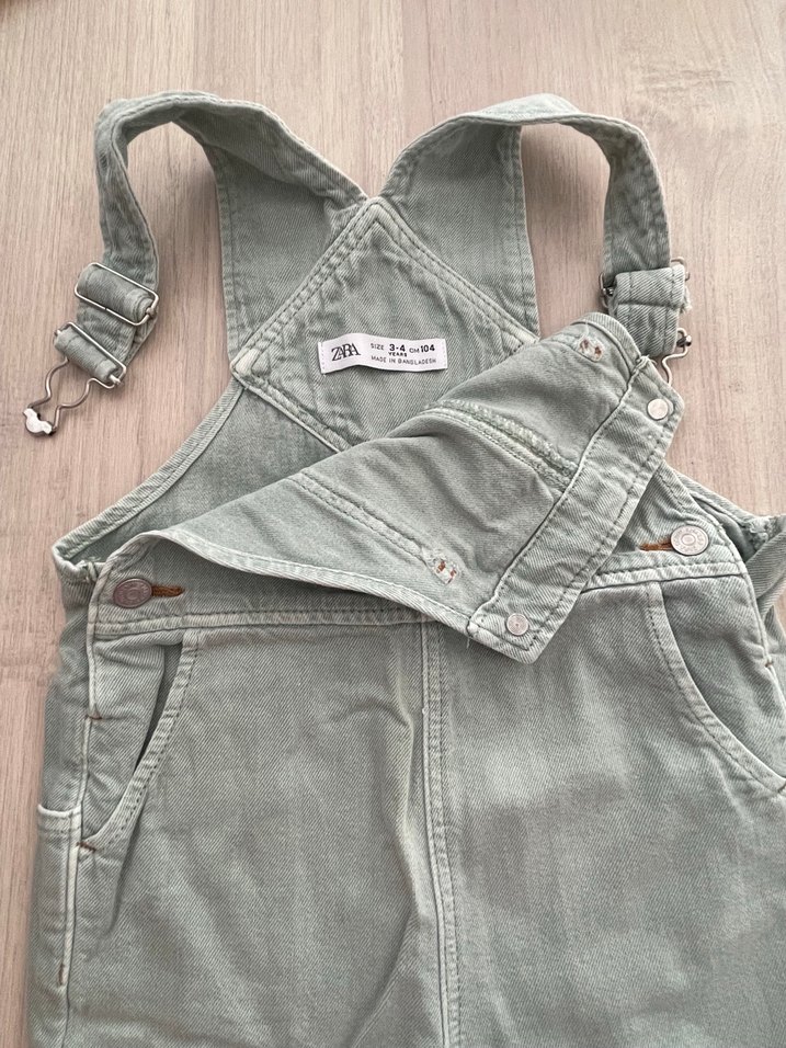 Gri Kot Erkek Çocuk Askılı Şort - Görsel 4