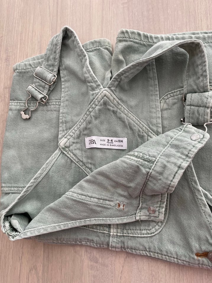 Gri Kot Erkek Çocuk Askılı Şort - Görsel 5