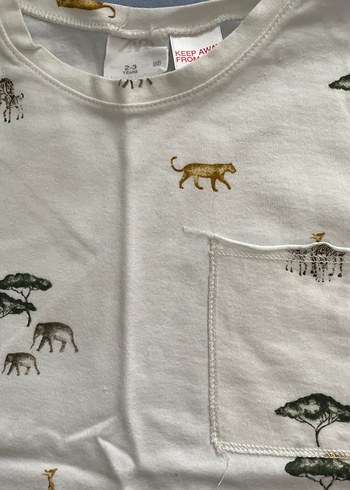 Beyaz Baskılı Erkek Çocuk Tişört - Görsel 2