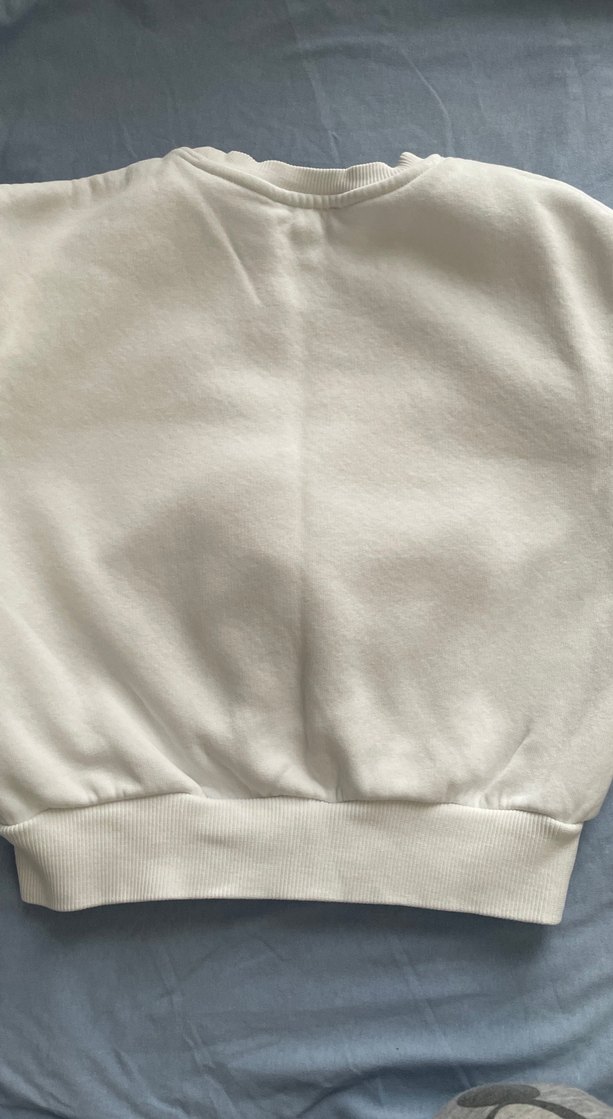 Mavi Baskılı Beyaz çocuk Sweatshirt - Görsel 2