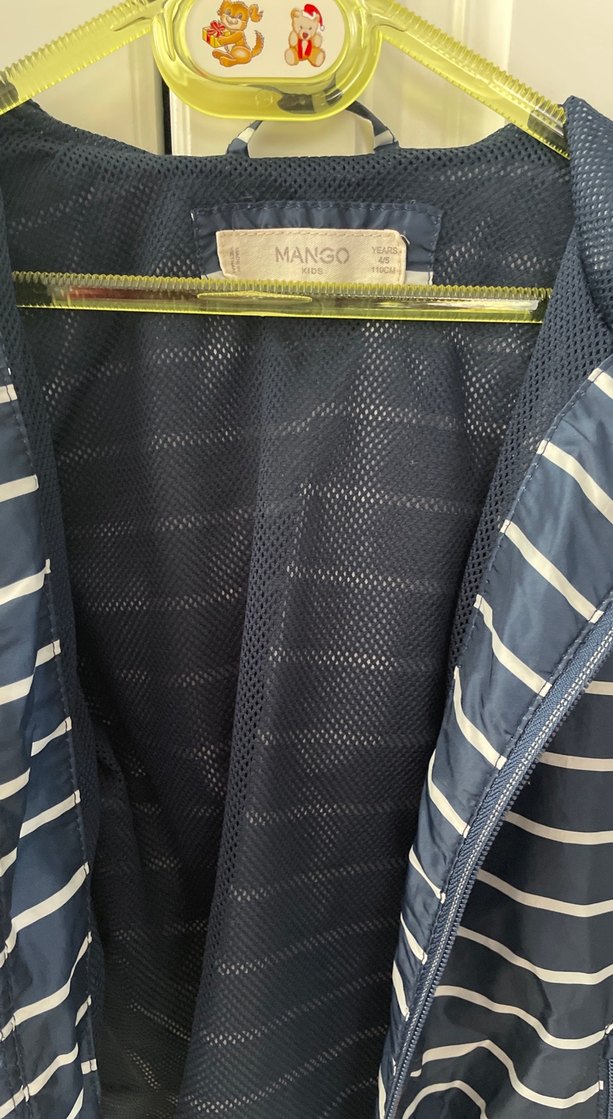 Erkek Çocuk Mavi Çizgili Yağmurluk - Görsel 3