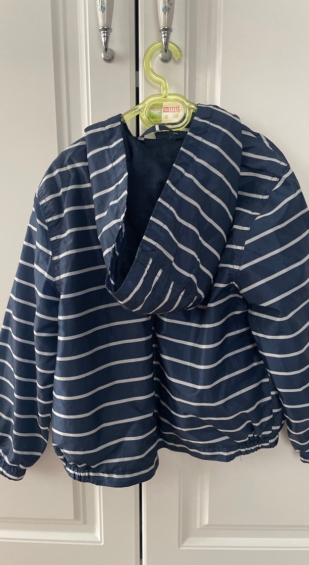 Erkek Çocuk Mavi Çizgili Yağmurluk - Görsel 2