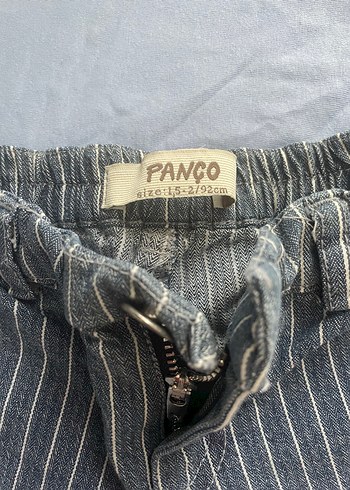 Çizgili Gri Erkek Denim Şort - Görsel 3