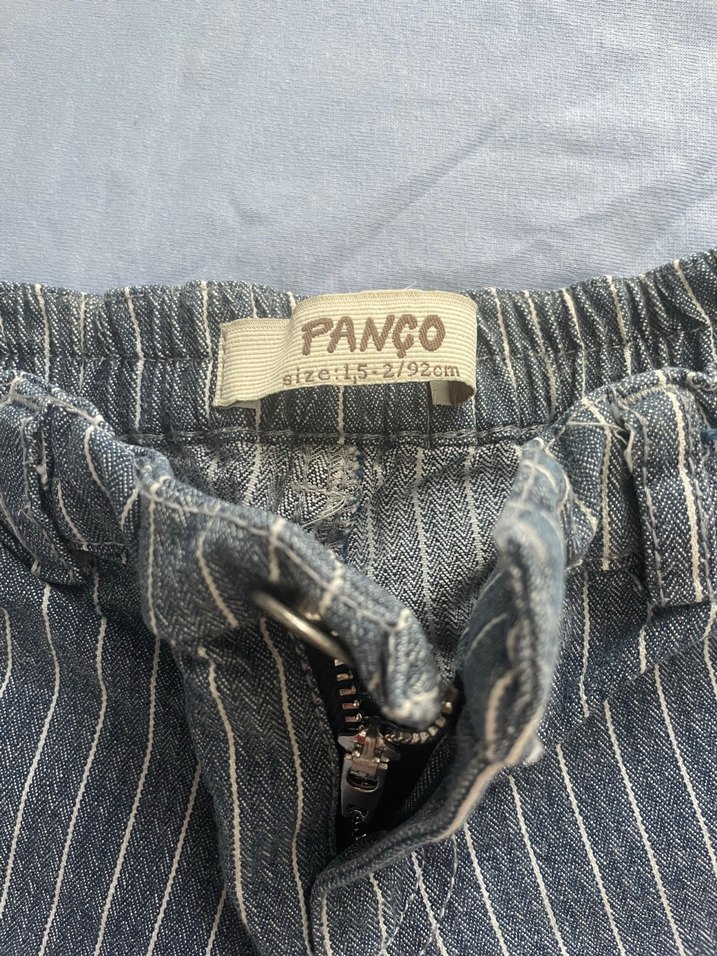 Çizgili Gri Erkek Denim Şort - Görsel 3