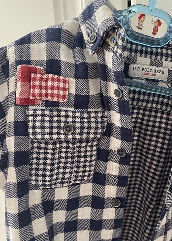 Erkek Çocuk Gri Kareli Uzun Kollu Gömlek - Görsel 3