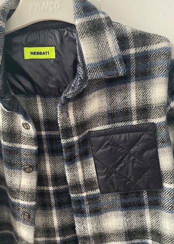 Düğmeli Kadın Gri Ekose Gömlek - Görsel 3