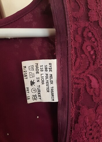 Boncuklu kadın mor abiye - Görsel 7