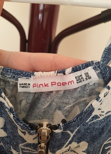 Çiçek desenli mavi elbise - Görsel 3