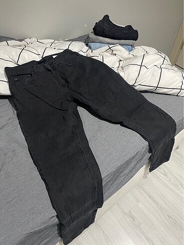 31 Beden siyah Renk siyah baggy kot jean