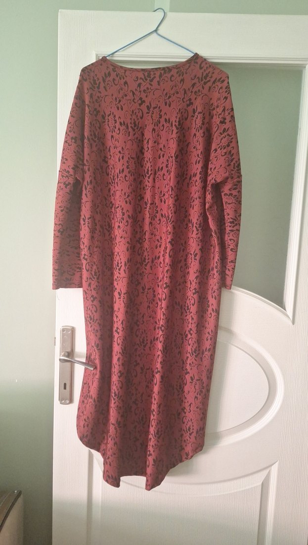 Bordo Uzun Kollu Fermuarlı Kadın tunik - Görsel 3