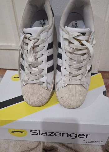 Beyaz Çizgili Kadın Spor Ayakkabı - Görsel 4