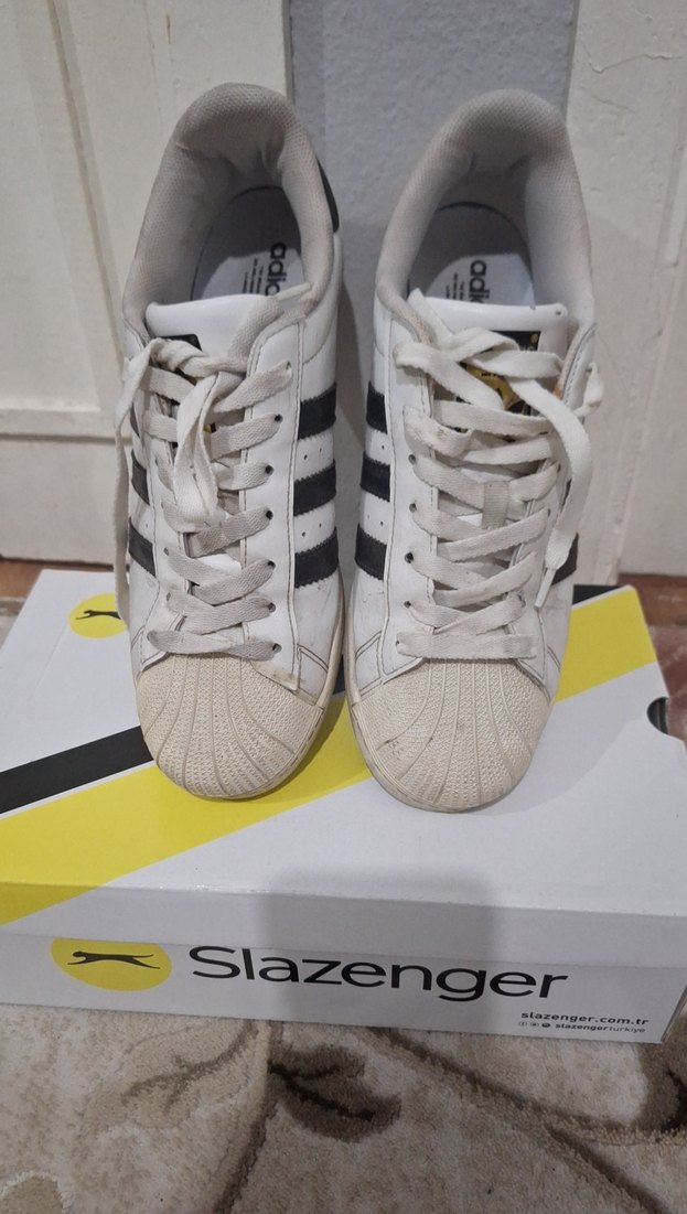 Beyaz Çizgili Kadın Spor Ayakkabı - Görsel 4