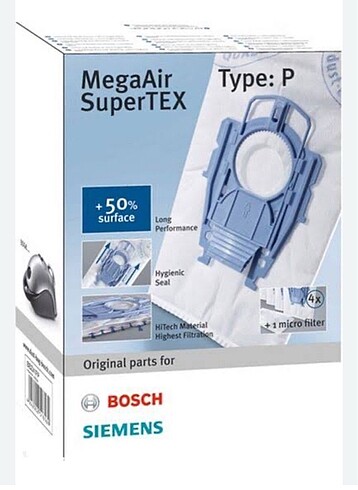 ORİJİNAL BOSCH P TİPİ TOZ TORBASI MEGAİR SUPERTEX TYPE P