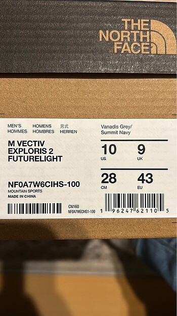 43 Beden gri Renk The North Face M Vectiv Exploris 2 Water Proof Erkek bot