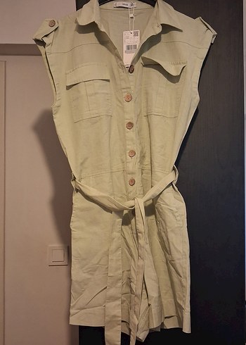 Keten Şortlu Tulum - Görsel 2