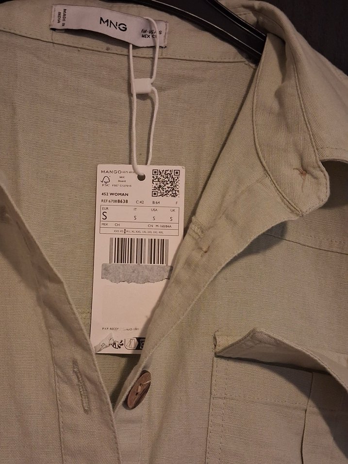 Keten Şortlu Tulum - Görsel 3