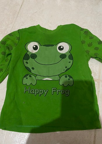 Alessandrini Canli Yesil Happy Frog Cocuk Tisortu