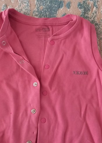 Kız Çocuk Pembe Düğmeli Yelek - Görsel 2