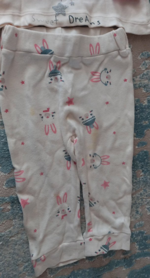 Pembe Baskılı Uzun Kollu Bebek Kıyafet Takımı - Görsel 3