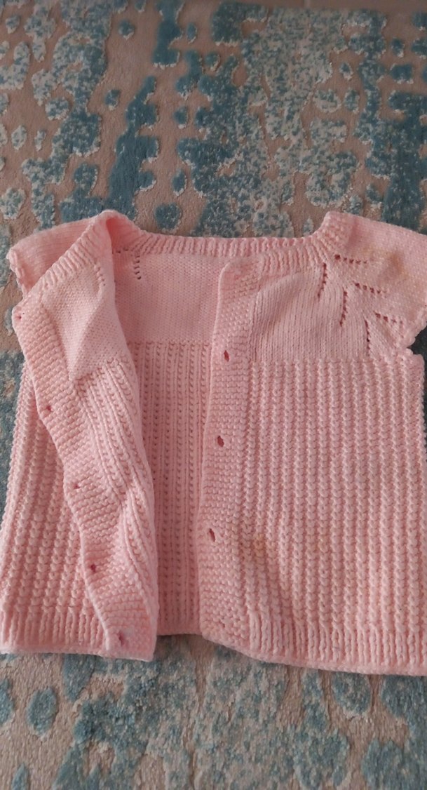 Kız Çocuk Pembe Triko Kolsuz Hırka - Görsel 2