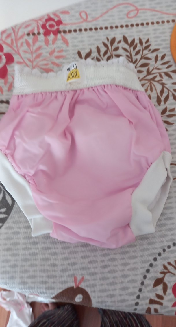 Beyaz ve Pembe Çocuk İç Çamaşırı alıştırma külodu - Görsel 2