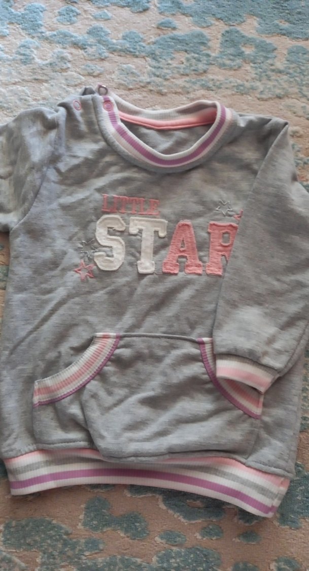 Pembe Gri Nakışlı Bebek Kız Takımı - Görsel 4