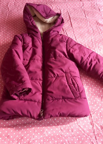 Kız Çocuk Renkli Kapüşonlu Fermuarlı Mont - Görsel 2