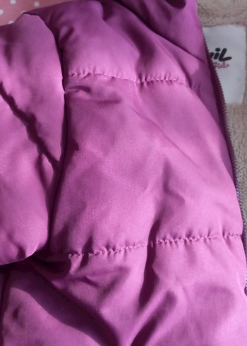 Kız Çocuk Renkli Kapüşonlu Fermuarlı Mont - Görsel 5