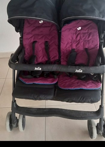 Mor Çiftli Bebek Arabası( ikiz bebekler için) - Görsel 2