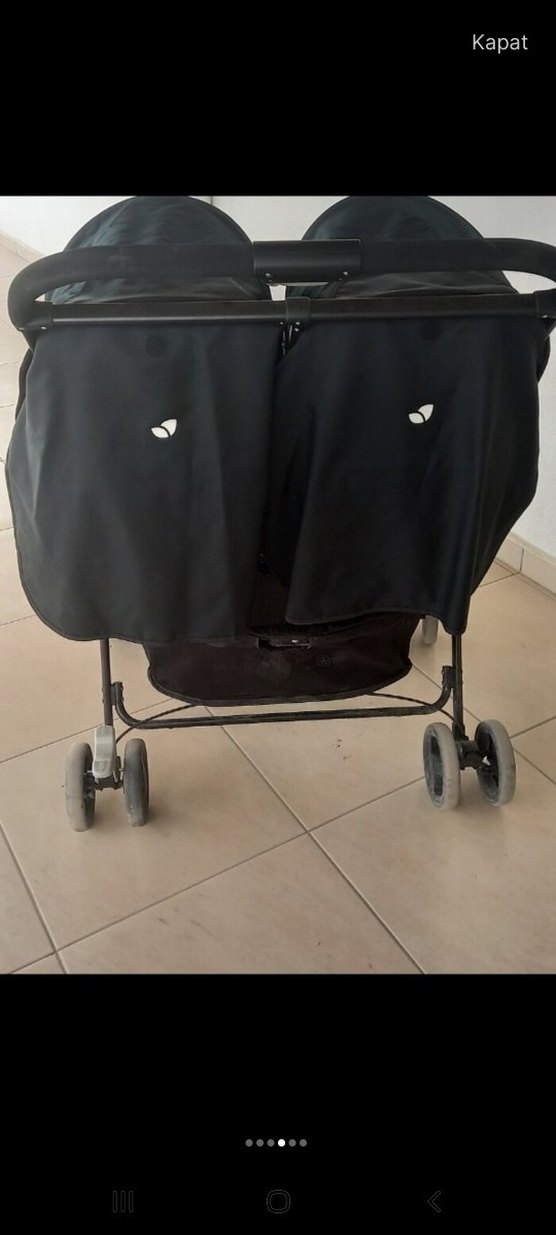 Mor Çiftli Bebek Arabası( ikiz bebekler için) - Görsel 4