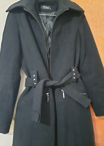 Siyah Fermuarlı Uzun Kaban - Görsel 4