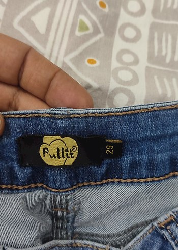 Diğer Payet Detaylı Mavi Midi Kot Pantolon