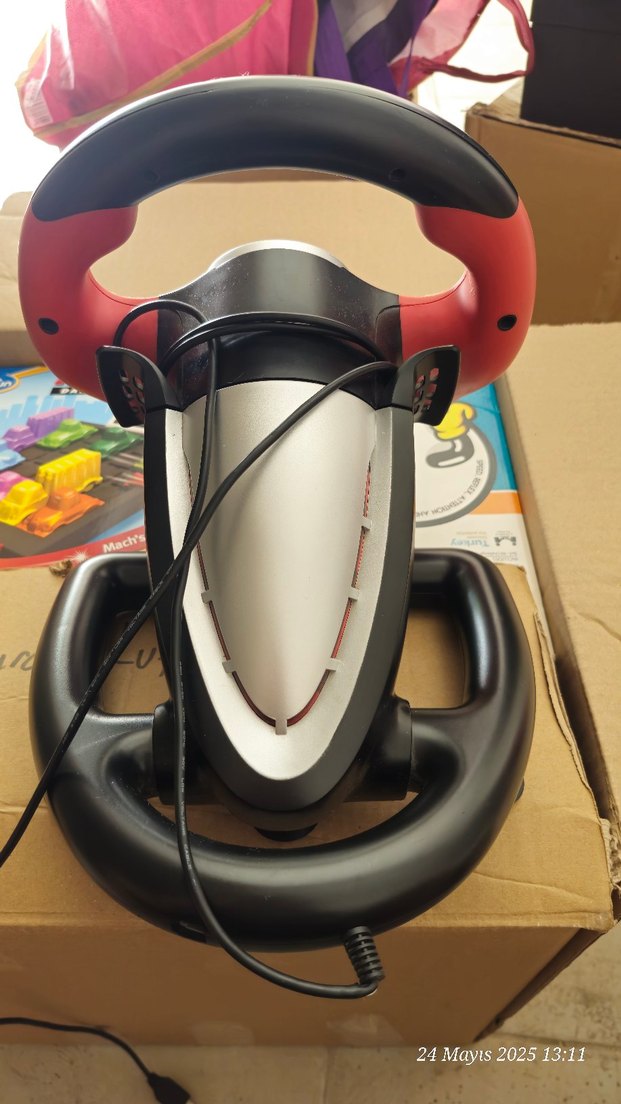 Snopy Renkli Kırmızı Oyun Direksiyonu - Görsel 2