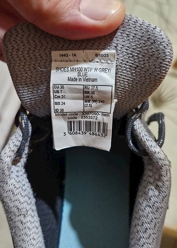 Gri, çocuk su geçirmez Spor Ayakkabı - Görsel 6